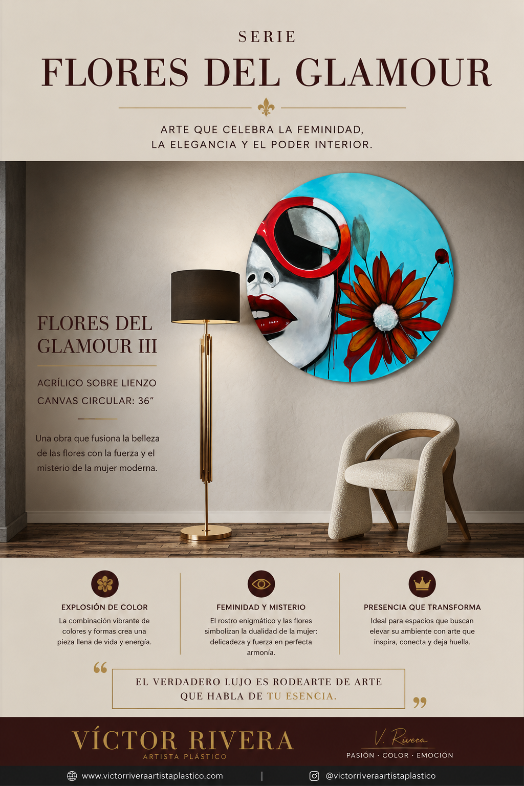 Nueva obra de la serie “Flores del Glamour”