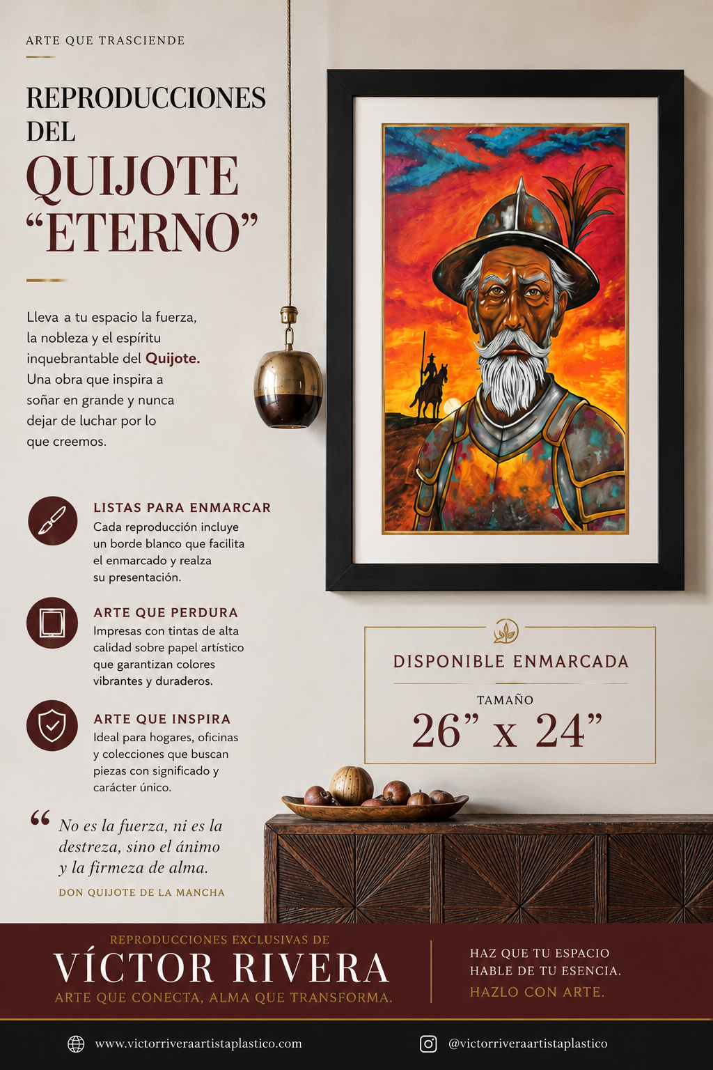 Reproducciones obra: Don Quijote “Eterno”